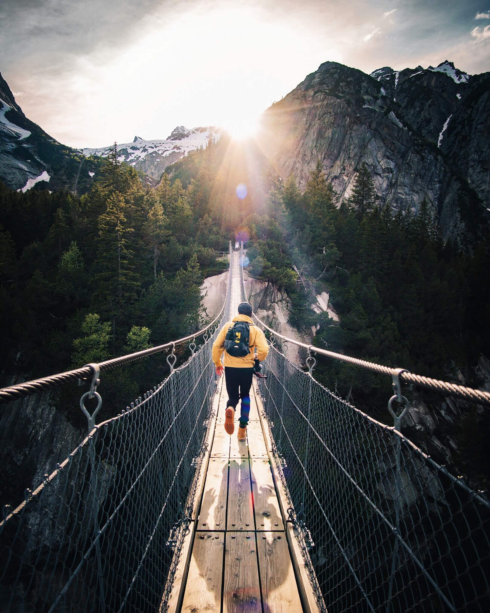 Inspiring Travel Scene - Mountains and Sky